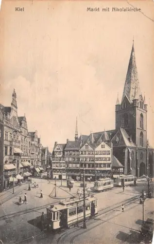 Kiel Markt mit Nicolaikirche gl1919 175.820