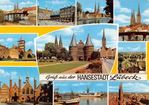 Lübeck Mehrbildkarte ngl 175.887