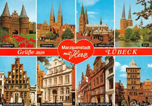 Lübeck Mehrbildkarte ngl 175.885