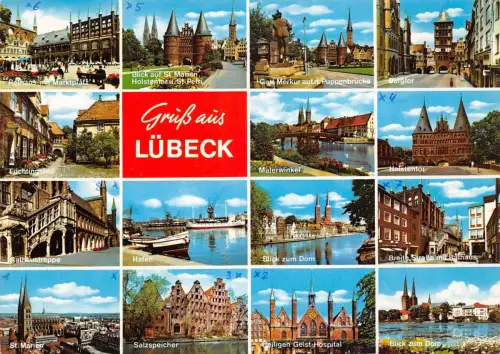 Lübeck Mehrbildkarte ngl 175.884