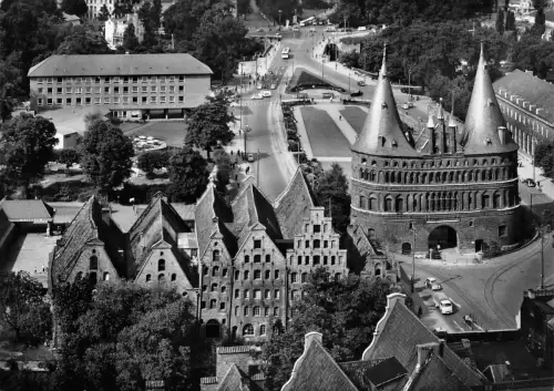 Lübeck Holstentor mit Salzspeicher ngl 175.904