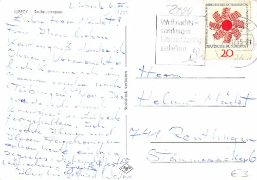 Lübeck Rathaustreppe gl1965 175.874