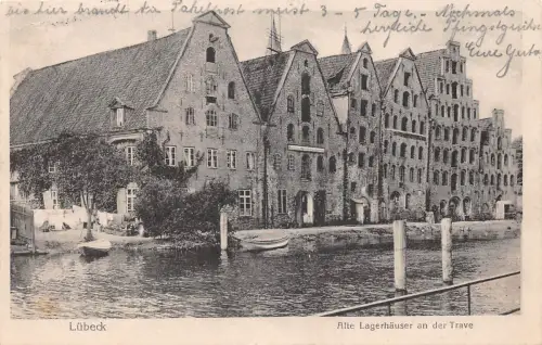 Lübeck alte Lagerhäuser an der Trave gl1916 175.910
