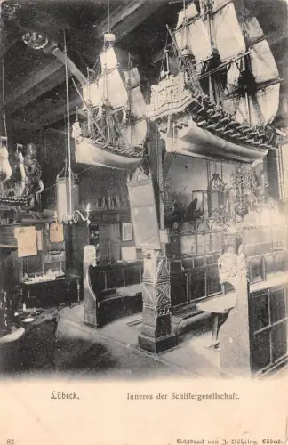 Lübeck Schiffergesellschaft Innenansicht ngl 175.916