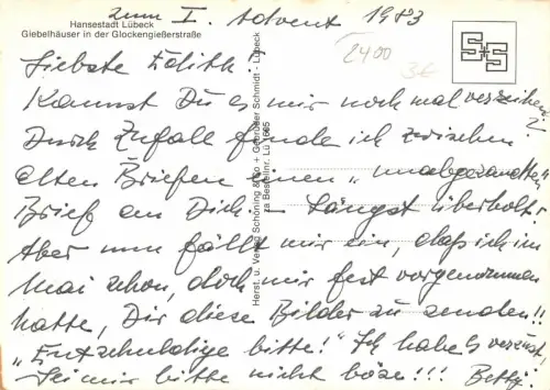 Lübeck Giebelhäuser in der Glockengießerstraße ngl1983 175.917