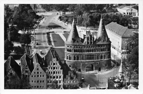 Lübeck Blick vom Petrikirchturm gl1953 175.936