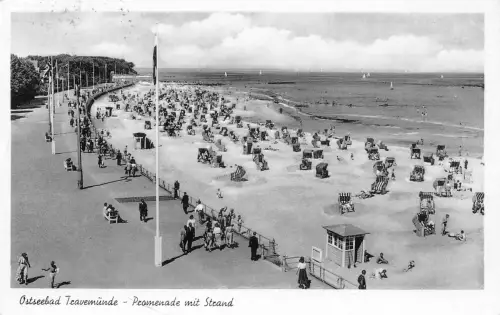 Travemünde Promenade mit Strand gl1955 175.971