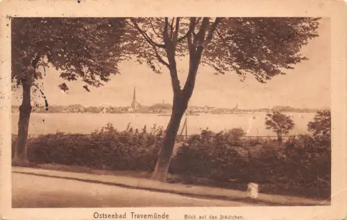 Travemünde Blick auf das Städtchen gl1920 175.999