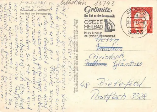 Grömitz i.Holst. Luftbildkarte gl1974 176.055