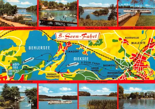 Malente-Dieksee 5-Seen-Fahrt Mehrbildk. ngl 176.073