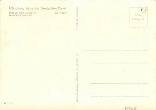 HDK 86 Michael Mathias Kiefer, Die Wacht ngl 176.158