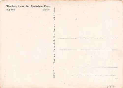 HDK 19: Sepp Hilz, Eitelkeit ngl 176.164