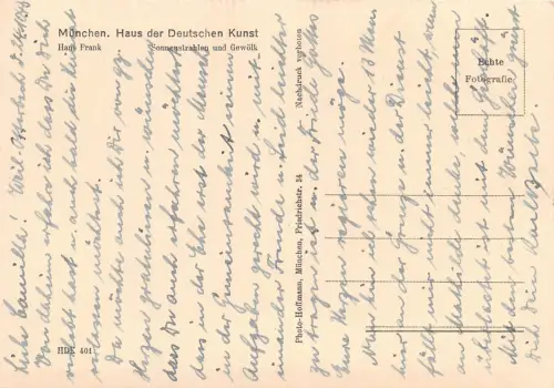 HDK 401 Hans Frank Sonnenstrahlen u. Gewölk ngl 176.254