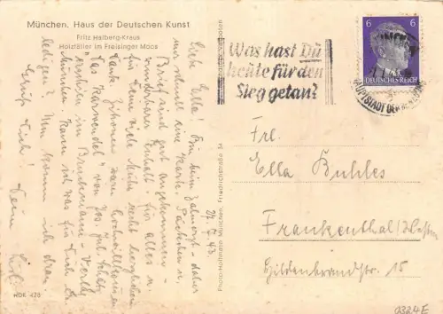 HDK 478 Fritz Halber-Kraus, Holzfäller im Freisinger Moos gl1943 176.266