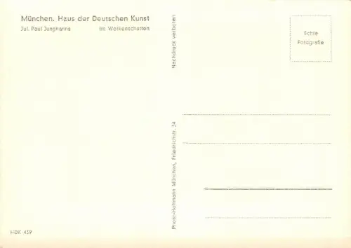 HDK 439 Jul. Paul Junghanns, Im Wolkenschatten ngl 176.289