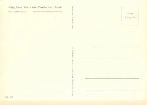 HDK 517 Max Clarenbach Winterliche Dämmerstunde ngl 176.347
