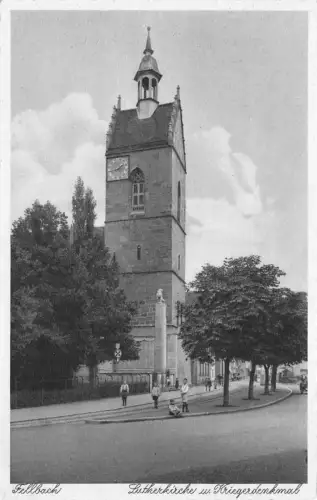 Fellbach Lutherkirche und Kriegerdenkmal ngl 176.393