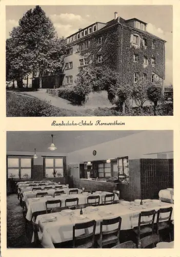 Kornwestheim Bundesbahnschule Mehrbildkarte gl1955 176.420