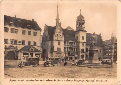 Halle (Saale) Marktplatz mit Ratshaus gl1942 176.605