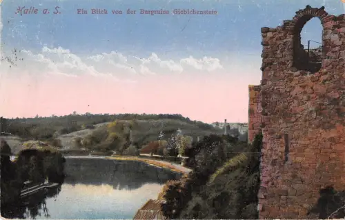 Halle (Saale) Blick von der Burg Giebichenstein gl1921 176.621