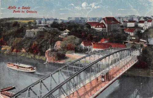 Halle (Saale) Partie bei Cröllwitz feldpgl1918 176.645