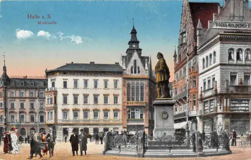 Halle (Saale) Marktseite feldpgl1917 176.658