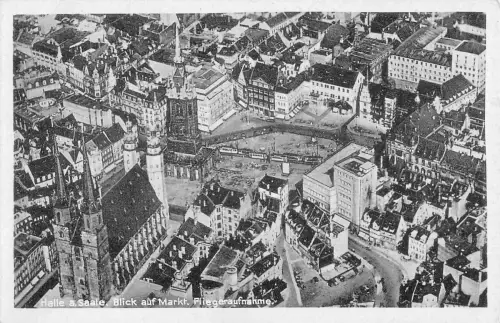 Halle (Saale) Blick auf Markt Fliegeraufnahme ngl 176.661