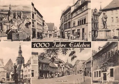 Eisleben 1000 Jahre, Mehrbildkarte gl1960 176.838