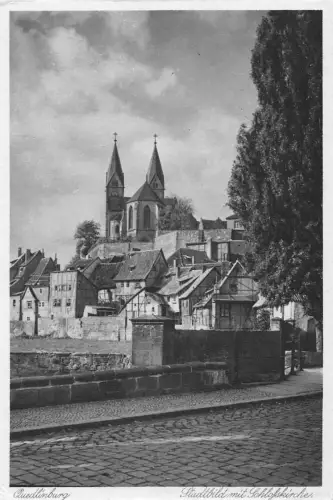 Quedlinburg Stadtbild mit Schloßkirche gl1932 176.868