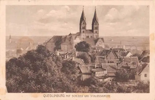 Quedlinburg mit Schloß und Schloßkirche gl1926 176.859