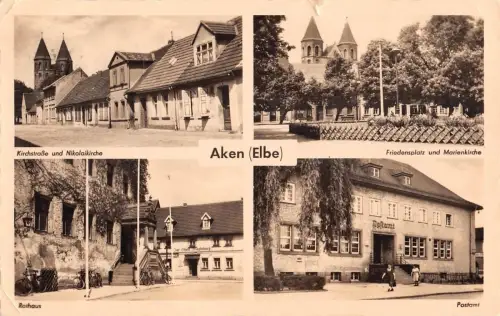 Aken (Elbe) Postamt, Rathaus, Kirchstraße,… gl1958 176.930