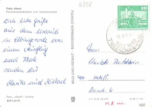 Thale Personenschwebebahn gl1977 177.040