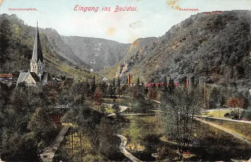 Bodetal (Harz) Eingang ins Bodetal gl1910 177.068