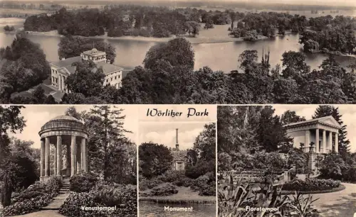Wörlitzer Park bei Dessau, Mehrbildkarte gl1961 77.157