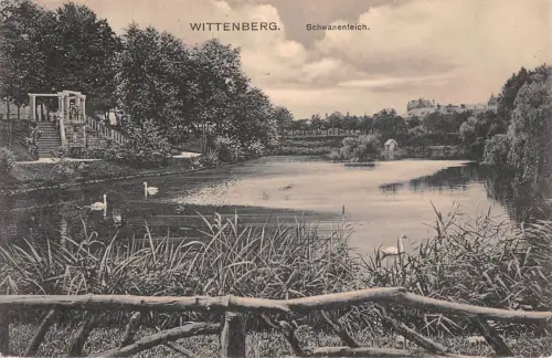 Lutherstadt Wittenberg Schwanenteich feldpgl1915 177.265