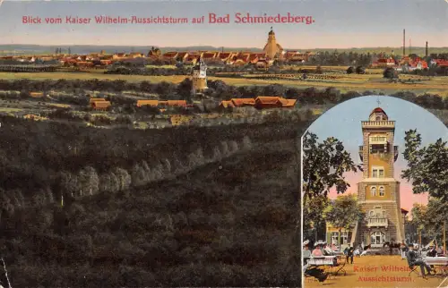 Bad Schmiedeberg Blick vom Kaiser Wilhelm-Aussichtsturm gl1927 177.291