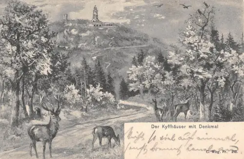 Kyffhäuser Der Kyffhäuser mit Denkmal gl1906 177.340