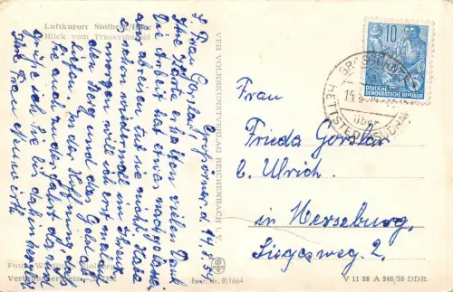 Stolberg (Harz) Blick vom Trauermantel gl1954 177.371