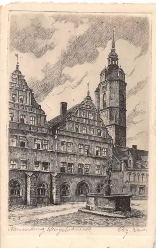 Naumburg (Saale) Wenzelskirche, Radierung ngl 177.485