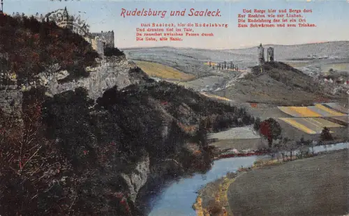Rudelsburg und Saaleck mit Spruch gl1922 177.509