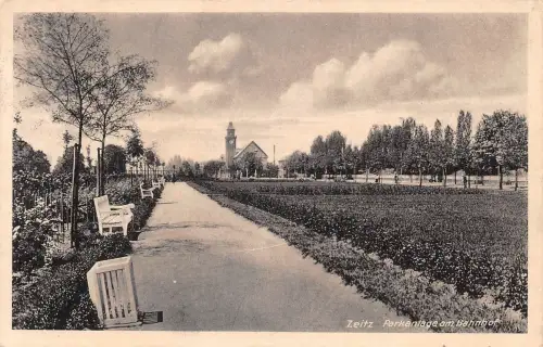 Zeitz Parkanlage am Bahnhof feldpgl1943 177.625