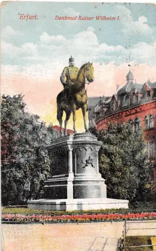 Erfurt Denkmal Kaiser Wilhelm feldpgl1915 177.744
