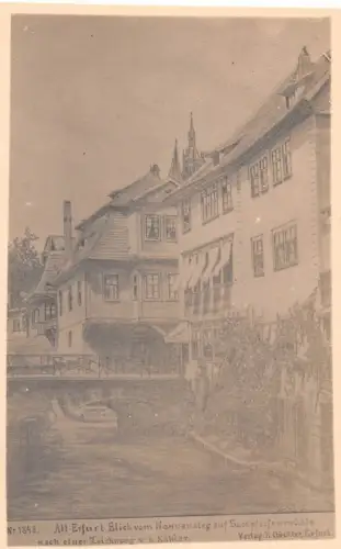 Erfurt Blick vom Nonnensteg Fotokarte ngl 177.756