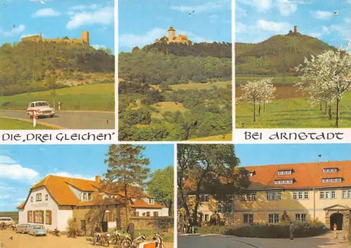 Arnstadt Mehrbildkarte Die Drei Gleichen gl1976 177.909