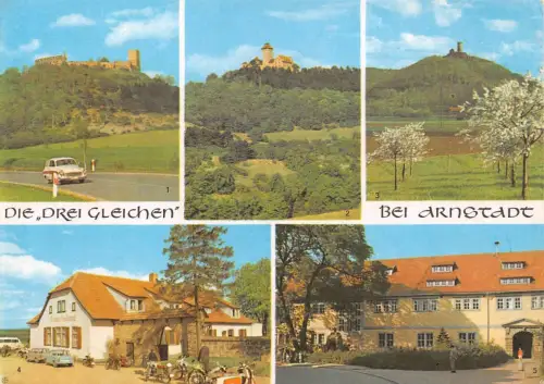 Arnstadt Mehrbildkarte Die Drei Gleichen gl1976 177.910