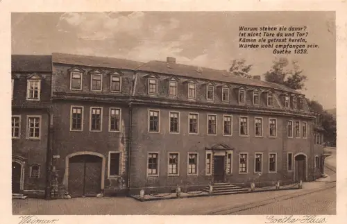 Weimar Goethe-Haus mit Goethe-Spruch gl1924 178.067