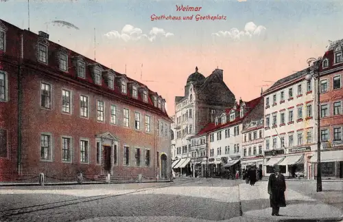 Weimar Goethehaus und Goetheplatz gl1938 178.101