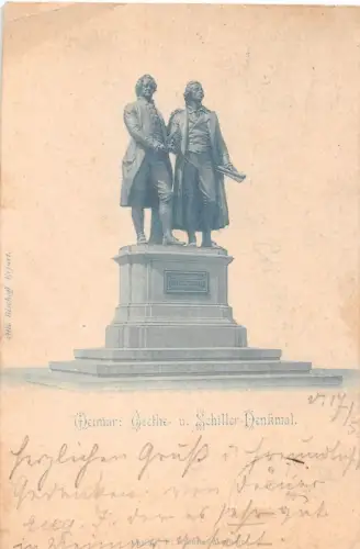 Weimar Goethe und Schiller Denkmal gl1899 178.144