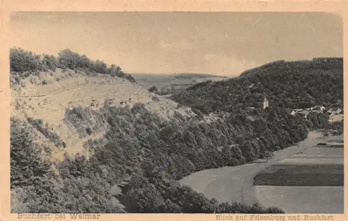 Buchfart b.Weimar Blick auf Felsenburg und Buchfart ngl 178.210