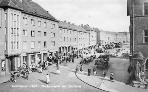 Nordhausen Wochenmarkt am Steinweg gl1962 178.373